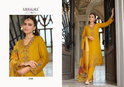 Lily And Lali Sarvari Designer Chinon Silk Suit Set with Hand Embroidery And Exclusive Dupatta Work Wholesale kurtis catalogs