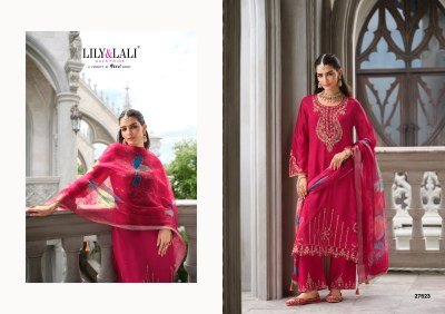Lily And Lali Sarvari Designer Chinon Silk Suit Set with Hand Embroidery And Exclusive Dupatta Work Wholesale kurtis catalogs