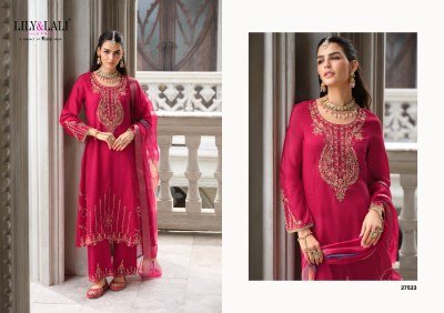 Lily And Lali Sarvari Designer Chinon Silk Suit Set with Hand Embroidery And Exclusive Dupatta Work Wholesale kurtis catalogs