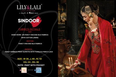 Lily And Lali Sindoor Dress Handwork Viscose Silk Kurti Pant with Dupatta Wholesale kurtis catalogs