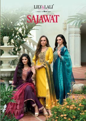 Lily And Lila Sajawat Handcrafted Viscose Suit Pant With Pocket with Embroidery Lace and Digital Print Dupatta Wholesale kurtis catalogs