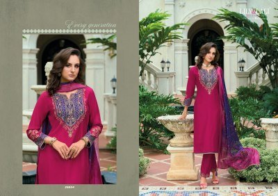 Lily And Lila Sajawat Handcrafted Viscose Suit Pant With Pocket with Embroidery Lace and Digital Print Dupatta Wholesale kurtis catalogs