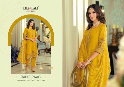 Lily And lali Rang Raag Festival Collection Viscose Silk Embroidered Suit with German Chiffon Dupatta Wholesale kurtis catalogs