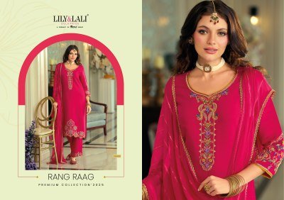 Lily And lali Rang Raag Festival Collection Viscose Silk Embroidered Suit with German Chiffon Dupatta Wholesale kurtis catalogs