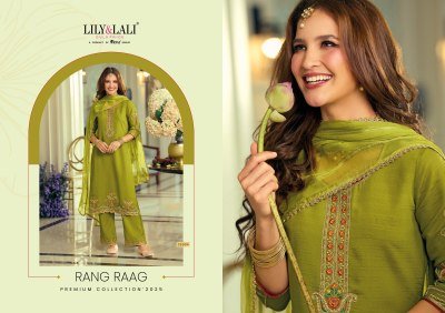 Lily And lali Rang Raag Festival Collection Viscose Silk Embroidered Suit with German Chiffon Dupatta Wholesale kurtis catalogs
