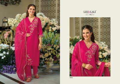 Lily & Lali Dedaar Fancy Viscose Silk Suit with Heavy Hand Work readymade suit catalogs