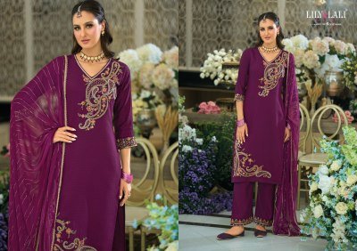 Lily & Lali Dedaar Fancy Viscose Silk Suit with Heavy Hand Work readymade suit catalogs