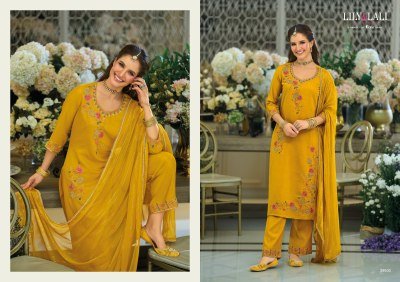 Lily & Lali Dedaar Fancy Viscose Silk Suit with Heavy Hand Work readymade suit catalogs