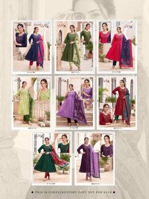 Lily Vol. 1 Vertican Plain Embroidered Kurti Pant with Digital Dupatta Set kurti pant with dupatta Catalogs