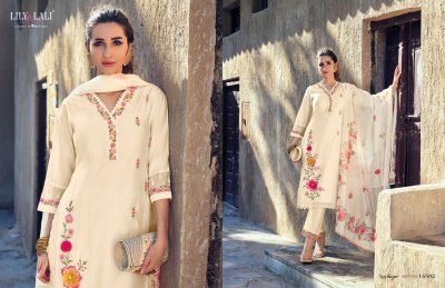 Lily and lali by Applique silk with cotton embroidered kurti pant and dupatta catalogue readymade suit catalogs