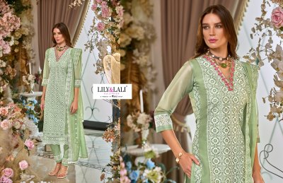 Lily and lali by Summer blossom fancy embroidered readymade suit catalogue at amaviexpo readymade suit catalogs