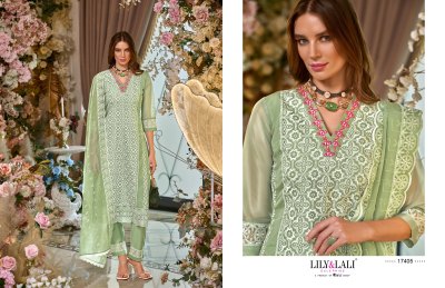 Lily and lali by Summer blossom fancy embroidered readymade suit catalogue at amaviexpo readymade suit catalogs