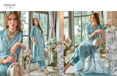 Lily and lali by Summer blossom fancy embroidered readymade suit catalogue at amaviexpo readymade suit catalogs
