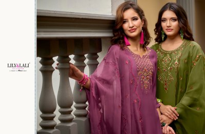 Lily and lali by bella presenting full handwork silk readymade designer  suit catalog at wholesale price kurtis catalogs