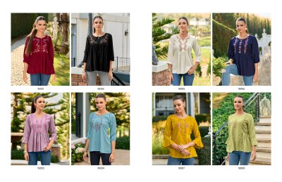 Lily and lali by melody 3 embroidered fancy reyon western top catalogue  western wear catalogs