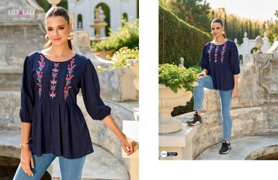 Lily and lali by melody 3 embroidered fancy reyon western top catalogue  western wear catalogs