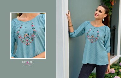 Lily and lali by melody 3 embroidered fancy reyon western top catalogue  western wear catalogs