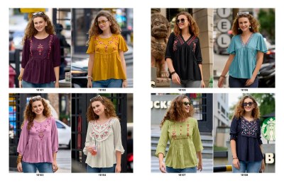 Lily and lali by melody 4 fancy viscose rayon western wear top- catalogue at low rate western wear catalogs
