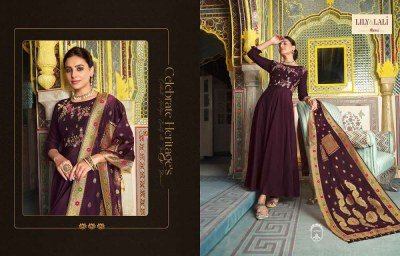Lily and lali new presents Mohini vogue bemberg silk designer Kurti pant dupatta set catalogue  kurtis catalogs