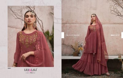 Lily and lali present Didaar pure handwork fancy sharara suit catalogue at wholesale rate readymade suit catalogs