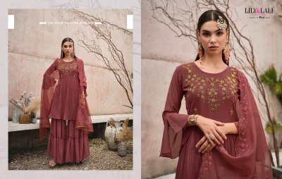 Lily and lali present Didaar pure handwork fancy sharara suit catalogue at wholesale rate readymade suit catalogs