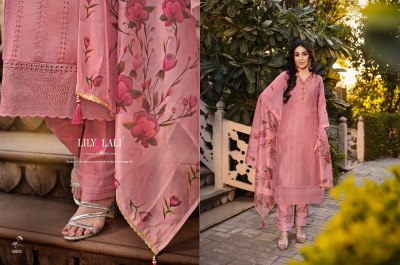 Lily and lali present Lucknowi 3 new fancy chanderi silk handwork readymade suit catalogue at low rate readymade suit catalogs