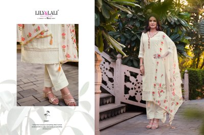 Lily and lali present Lucknowi 3 new fancy chanderi silk handwork readymade suit catalogue at low rate readymade suit catalogs