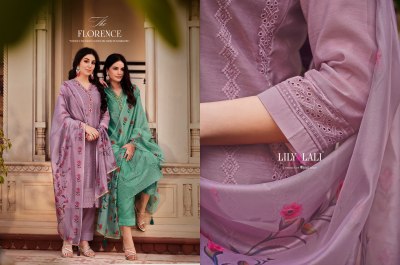 Lily and lali present Lucknowi 3 new fancy chanderi silk handwork readymade suit catalogue at low rate readymade suit catalogs