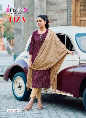 Liza vol 2 by Mystic 9 Premium Quality cotton Handloom Straight cut kurti  bottom and dupatta in low budget  readymade suit catalogs
