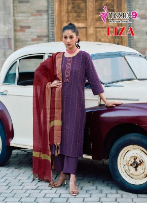 Liza vol 2 by Mystic 9 Premium Quality cotton Handloom Straight cut kurti  bottom and dupatta in low budget  readymade suit catalogs