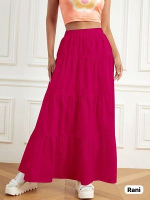 Long Maxi Skirt Women's Pleated Maxi Skirt Long, Solid Color, Premium Rayon Fabric Wholesale bottom wear catalogs