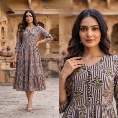 Long Rayon Gown Kurti Collection  Size wise Combo Set