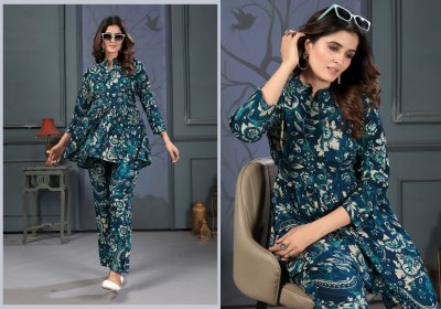 Lotus vol 1 by Moksh Premium reyon export quality trendy co ord set catalogue at low rate co ord set catalogs