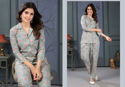 Lotus vol 1 by Moksh Premium reyon export quality trendy co ord set catalogue at low rate co ord set catalogs