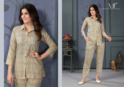 Lotus vol 1 by Moksh Premium reyon export quality trendy co ord set catalogue at low rate co ord set catalogs