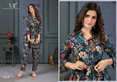 Lotus vol 1 by Moksh Premium reyon export quality trendy co ord set catalogue at low rate co ord set catalogs