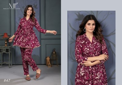 Lotus vol 1 by Moksh Premium reyon export quality trendy co ord set catalogue at low rate co ord set catalogs