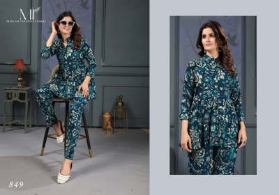 Lotus vol 1 by Moksh Premium reyon export quality trendy co ord set catalogue at low rate co ord set catalogs
