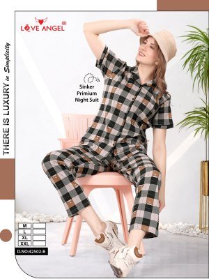 Love Angel Rayon Night Suit Set for Women night wear catalogs