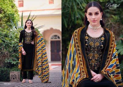Lovina vol 3 by belliza fancy plain with embroidered unstitched dress material catalogue salwar kameez catalogs