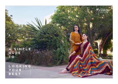 Lovina vol 3 by belliza fancy plain with embroidered unstitched dress material catalogue salwar kameez catalogs