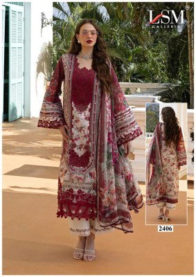 Lsm Parian Dream Vol 24 Karachi Dress Material  Heavy Lawn Cotton pakistani suit catalogs