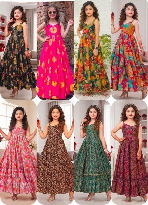 Lucaya Kids Vol 1 Heavy Rayon Fully Flared Anarkali Gown readymade suit catalogs