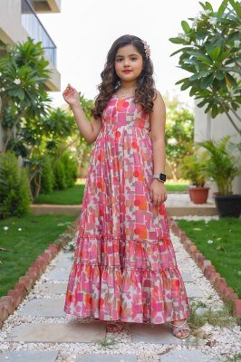 Lucaya Kids Vol 1 Heavy Rayon Fully Flared Anarkali Gown readymade suit catalogs