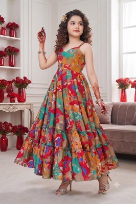 Lucaya Kids Vol 1 Heavy Rayon Fully Flared Anarkali Gown readymade suit catalogs