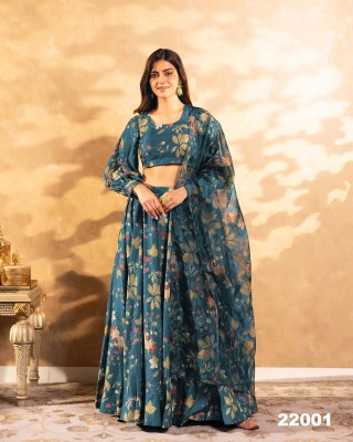 Lucaya Vol 22 Design No 22001 Full Stitched 3 Piece Floral Printed Lehenga Collection Buy Single  readymade suit catalogs
