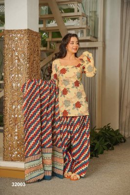 Lucaya Vol 32 Cambric Cotton Printed Kurti Farsi Salwar with Dupatta Set readymade suit catalogs