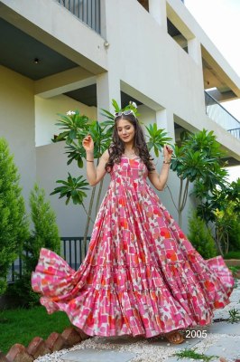 Lucaya vol 20 lunch Beautiful digital printed Ethnic wear Fully flared gown collection at amaviexpo Amavi