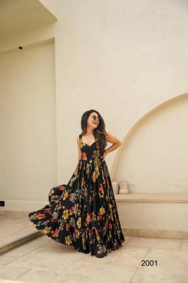 Lucaya vol 20 lunch Beautiful digital printed Ethnic wear Fully flared gown collection at amaviexpo Amavi