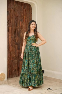 Lucaya vol 20 lunch Beautiful digital printed Ethnic wear Fully flared gown collection at amaviexpo Amavi